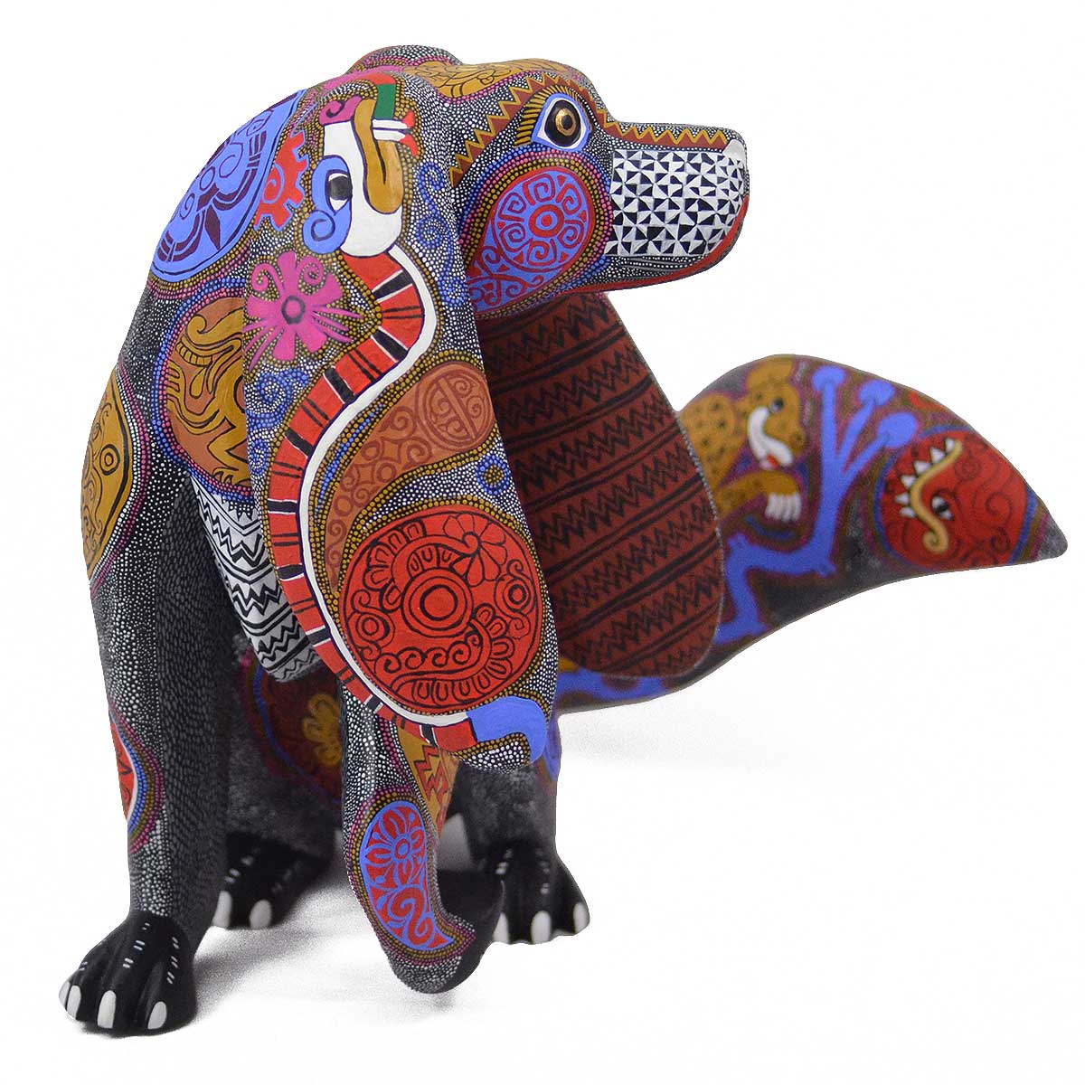 Oaxacan Wood Carving: Bertha Cruz Dog | CulturalArt.org