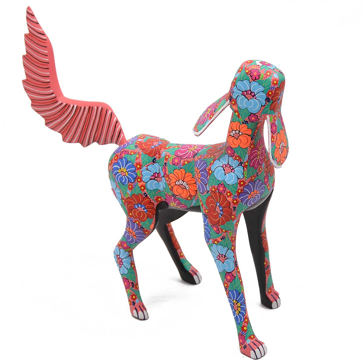 Oaxacan Wood Carving – Candido Jimenez: Medium Dog | CulturalArt.org