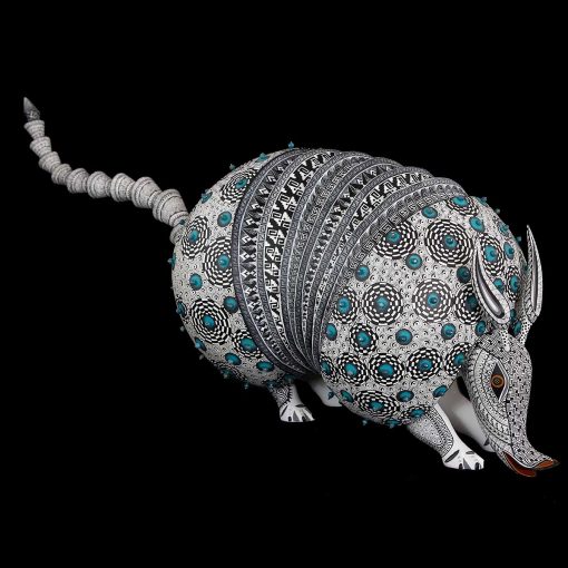 Jacobo and Maria Angeles Jacobo and Maria Angeles: Armadillo Encrusted with Azurite Armadillo