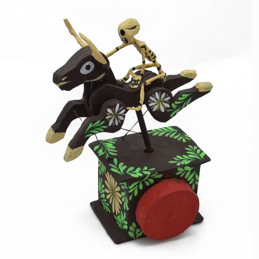 Cartoneria (Mexican Paper Mache) Josue Eleazar Castro: Bucking Bull Alebrijes