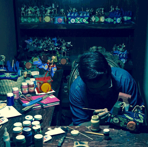 The Magical Toy Maker in his Workshop