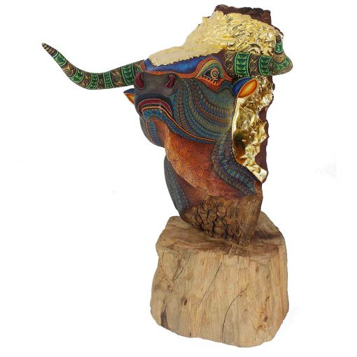 Jacobo and Maria Angeles Jacobo and Maria Angeles Workshop: Bull Head with Gold Leaf Bulls