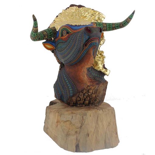 Jacobo and Maria Angeles Jacobo and Maria Angeles Workshop: Bull Head with Gold Leaf Bulls