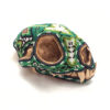 Wixárika (Huichol) Art Santos Bautista: Puma Skull Beaded Green Beaded