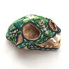 Wixárika (Huichol) Art Santos Bautista: Puma Skull Beaded Green Beaded