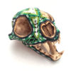 Wixárika (Huichol) Art Santos Bautista: Puma Skull Beaded Green Beaded