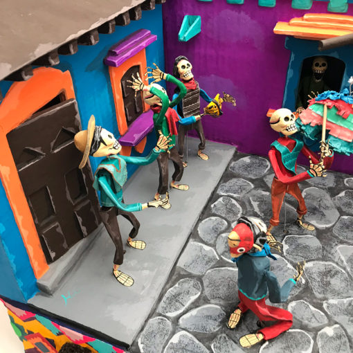 Cartoneria (Mexican Paper Mache) Josue Eleazar Castro: Large Piñata Scene cartoneria