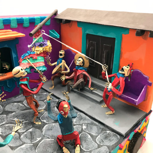 Cartoneria (Mexican Paper Mache) Josue Eleazar Castro: Large Piñata Scene cartoneria