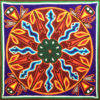 Wixárika (Huichol) Art Rogelio Torres 12″ Huichol Yarn Painting: Messenger Snakes Sent to Protect the Planting of Corn and Peyote Yarn Art