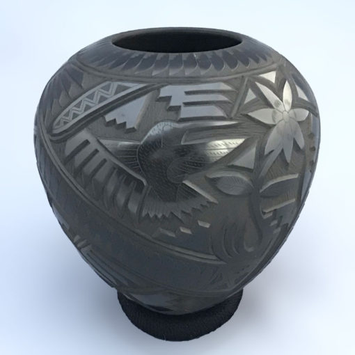 Martin Olivas Quintana Martín Olivas Quintana:  Etched Hummingbird / Dragonfly / Quail Pot Birds