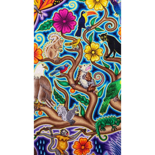 Wixárika (Huichol) Art Jose Luis Castro: Premier Tree of Life Huichol Yarn Painting Direct from Mexico Huichol