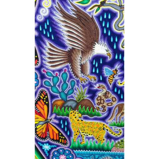 Wixárika (Huichol) Art Jose Luis Castro: Premier Tree of Life Huichol Yarn Painting Direct from Mexico Huichol