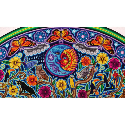 Wixárika (Huichol) Art Jose Luis Castro: Premier Tree of Life Huichol Yarn Painting Direct from Mexico Huichol