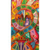 Wixárika (Huichol) Art Santos Daniel: Premier 48″ x 48″ Huichol Yarn Painting Direct from Mexico Huichol