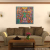 Wixárika (Huichol) Art Santos Daniel: Premier 48″ x 48″ Huichol Yarn Painting Direct from Mexico Huichol