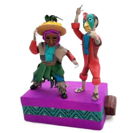 Cartoneria (Mexican Paper Mache) Josue Eleazar Castro: La Danza del Pocho de Tenosique, Tabasco cartoneria