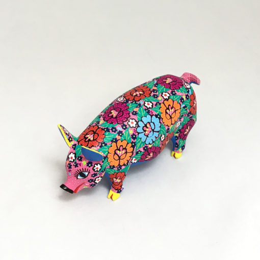 Candido Jimenez Ojeda Candido Jimenez Ojeda: Pig with Flowers Alebrijes