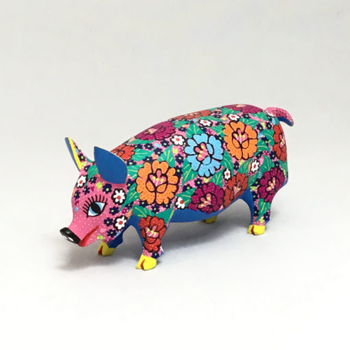 Candido Jimenez Ojeda Candido Jimenez Ojeda: Pig with Flowers Alebrijes