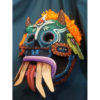 Cartoneria (Mexican Paper Mache) Isaias Alejandro Morales Delgado: Handmade Wearable Mask – Muerte Florida (Flowery Death) Alebrijes