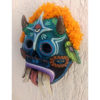 Cartoneria (Mexican Paper Mache) Isaias Alejandro Morales Delgado: Handmade Wearable Mask – Muerte Florida (Flowery Death) Alebrijes