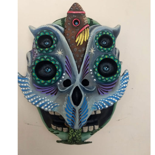 Cartoneria (Mexican Paper Mache) Isaias Alejandro Morales Delgado: Handmade Wearable Mask – Surgimiento (Emergence) Alebrijes