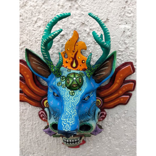 Cartoneria (Mexican Paper Mache) Isaias Alejandro Morales Delgado: La Muerte y el Venado (Death and the Deer) Alebrijes