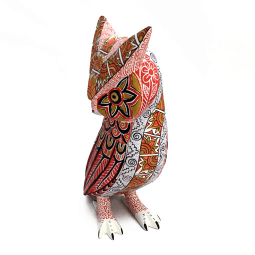 Bertha Cruz Bertha Cruz: Pink Owl Oaxacan Woodcarving